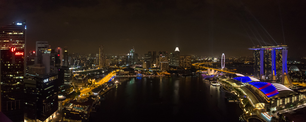 Marina Bay, Singapore at night is a sight to see